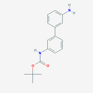 molecular formula C17H20N2O2 B3224246 Carbamic acid, N-(3'-amino[1,1'-biphenyl]-3-yl)-, 1,1-dimethylethyl ester CAS No. 1228032-40-3