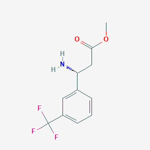 molecular formula C11H12F3NO2 B3224315 methyl (3R)-3-amino-3-[3-(trifluoromethyl)phenyl]propanoate CAS No. 1228569-28-5