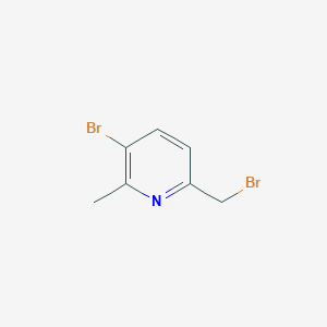 B3224418 3-Bromo-6-(bromomethyl)-2-methylpyridine CAS No. 123094-75-7