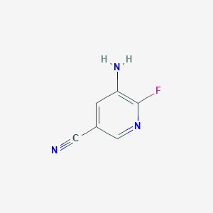 molecular formula C6H4FN3 B3224474 3-Amino-5-Cyano-2-fluoropyridine CAS No. 1232432-79-9