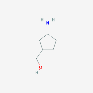 molecular formula C6H13NO B3224488 (3-Aminocyclopentyl)methanol CAS No. 123288-54-0