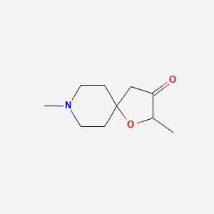 B3224502 2,8-Dimethyl-1-oxa-8-azaspiro[4.5]decan-3-one CAS No. 123319-03-9