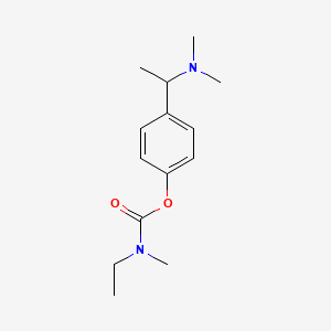 molecular formula C14H22N2O2 B3224552 Carbamic acid, ethylmethyl-, 4-[1-(dimethylamino)ethyl]phenyl ester CAS No. 123441-05-4