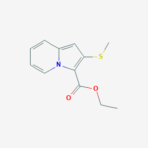 molecular formula C12H13NO2S B3224558 ethyl 2-(methylthio)indolizine-3-carboxylate CAS No. 123471-45-4