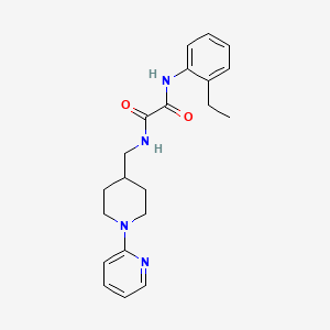 molecular formula C21H26N4O2 B3224609 N'-(2-ethylphenyl)-N-{[1-(pyridin-2-yl)piperidin-4-yl]methyl}ethanediamide CAS No. 1235071-38-1