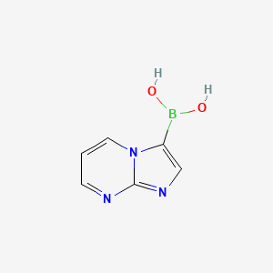 molecular formula C6H6BN3O2 B3224762 Boronic acid, B-imidazo[1,2-a]pyrimidin-3-yl- CAS No. 1238337-04-6