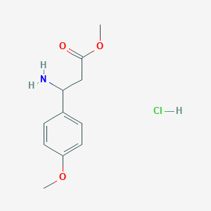 molecular formula C11H16ClNO3 B3224855 Methyl 3-amino-3-(4-methoxyphenyl)propanoate hydrochloride CAS No. 124082-17-3