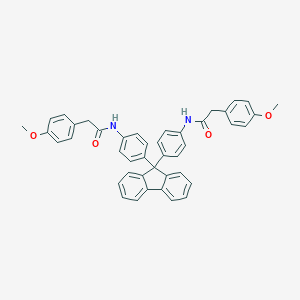 molecular formula C43H36N2O4 B322499 2-(4-METHOXYPHENYL)-N-[4-(9-{4-[2-(4-METHOXYPHENYL)ACETAMIDO]PHENYL}FLUOREN-9-YL)PHENYL]ACETAMIDE 