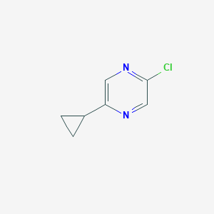 molecular formula C7H7ClN2 B3225053 2-Chloro-5-cyclopropylpyrazine CAS No. 1244761-68-9