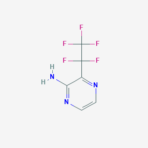 molecular formula C6H4F5N3 B3225212 3-Pentafluoroethyl-pyrazin-2-ylamine CAS No. 1246466-92-1