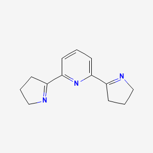 molecular formula C13H15N3 B3225267 Pyridine, 2,6-bis(3,4-dihydro-2H-pyrrol-5-yl)- CAS No. 124705-98-2