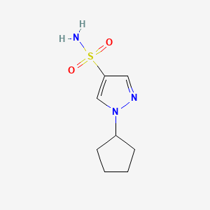 molecular formula C8H13N3O2S B3225446 1-cyclopentyl-1H-pyrazole-4-sulfonamide CAS No. 1249002-03-6