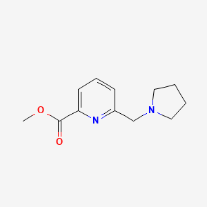 molecular formula C12H16N2O2 B3225749 Methyl 6-(pyrrolidin-1-ylmethyl)picolinate CAS No. 125104-87-2