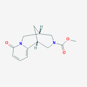 molecular formula C13H16N2O3 B3225764 methyl (1R,9S)-6-oxo-7,11-diazatricyclo[7.3.1.02,7]trideca-2,4-diene-11-carboxylate CAS No. 125109-97-9
