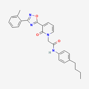 molecular formula C26H26N4O3 B3225816 N-(4-butylphenyl)-2-{3-[3-(2-methylphenyl)-1,2,4-oxadiazol-5-yl]-2-oxo-1,2-dihydropyridin-1-yl}acetamide CAS No. 1251545-67-1