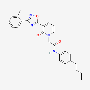 N-(4-butylphenyl)-2-[3-[3-(2-methylphenyl)-1,2,4-oxadiazol-5-yl]-2-oxopyridin-1(2H)-yl]acetamide