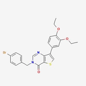 3-(4-bromobenzyl)-7-(3,4-diethoxyphenyl)thieno[3,2-d]pyrimidin-4(3H)-one