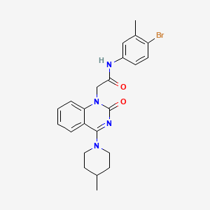 molecular formula C23H25BrN4O2 B3225889 N-(4-bromo-3-methylphenyl)-2-[4-(4-methylpiperidin-1-yl)-2-oxo-1,2-dihydroquinazolin-1-yl]acetamide CAS No. 1251568-55-4