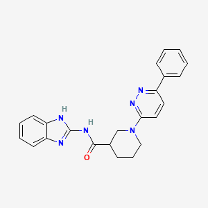 molecular formula C23H22N6O B3225920 N-(1H-1,3-benzodiazol-2-yl)-1-(6-phenylpyridazin-3-yl)piperidine-3-carboxamide CAS No. 1251574-52-3