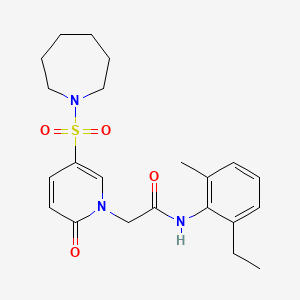 2-(5-(azepan-1-ylsulfonyl)-2-oxopyridin-1(2H)-yl)-N-(2-ethyl-6-methylphenyl)acetamide