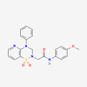 2-(1,1-dioxido-4-phenyl-3,4-dihydro-2H-pyrido[2,3-e][1,2,4]thiadiazin-2-yl)-N-(4-methoxyphenyl)acetamide