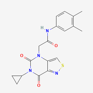 2-methyl-N-(5-{1-[4-(methylsulfonyl)phenyl]-5-oxopyrrolidin-3-yl}-1,3,4-oxadiazol-2-yl)propanamide