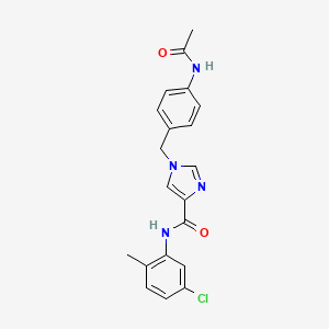 1-(4-acetamidobenzyl)-N-(5-chloro-2-methylphenyl)-1H-imidazole-4-carboxamide