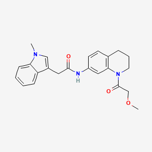 N-(1-(2-methoxyacetyl)-1,2,3,4-tetrahydroquinolin-7-yl)-2-(1-methyl-1H-indol-3-yl)acetamide