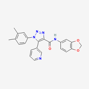 N-(benzo[d][1,3]dioxol-5-yl)-1-(3,4-dimethylphenyl)-5-(pyridin-3-yl)-1H-1,2,3-triazole-4-carboxamide