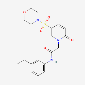 molecular formula C19H23N3O5S B3226044 N-(3-ethylphenyl)-2-[5-(morpholine-4-sulfonyl)-2-oxo-1,2-dihydropyridin-1-yl]acetamide CAS No. 1251620-39-9