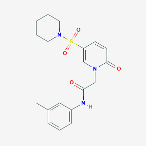 molecular formula C19H23N3O4S B3226109 N-(3-methylphenyl)-2-[2-oxo-5-(piperidine-1-sulfonyl)-1,2-dihydropyridin-1-yl]acetamide CAS No. 1251673-49-0