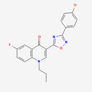 3-(3-(4-bromophenyl)-1,2,4-oxadiazol-5-yl)-6-fluoro-1-propylquinolin-4(1H)-one