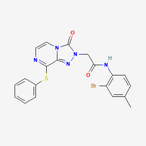 molecular formula C20H16BrN5O2S B3226118 N-(2-bromo-4-methylphenyl)-2-[3-oxo-8-(phenylsulfanyl)-2H,3H-[1,2,4]triazolo[4,3-a]pyrazin-2-yl]acetamide CAS No. 1251679-49-8