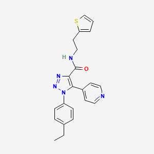 2-({4-[4-(4-fluorophenyl)piperazin-1-yl]pyrimidin-2-yl}thio)-N-(4-methoxyphenyl)acetamide