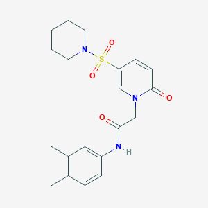 N-(3,4-dimethylphenyl)-2-[2-oxo-5-(piperidin-1-ylsulfonyl)pyridin-1(2H)-yl]acetamide