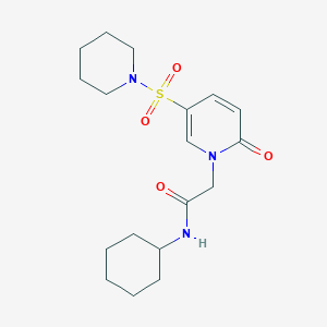 N-cyclohexyl-2-(2-oxo-5-(piperidin-1-ylsulfonyl)pyridin-1(2H)-yl)acetamide