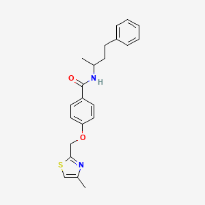 4-((4-methylthiazol-2-yl)methoxy)-N-(4-phenylbutan-2-yl)benzamide