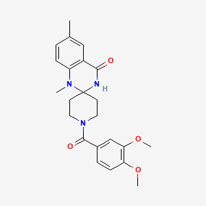 1-(3,4-dimethoxybenzoyl)-1',6'-dimethyl-1'H-spiro[piperidine-4,2'-quinazolin]-4'(3'H)-one