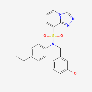 molecular formula C22H22N4O3S B3226160 N-(4-ethylphenyl)-N-[(3-methoxyphenyl)methyl]-[1,2,4]triazolo[4,3-a]pyridine-8-sulfonamide CAS No. 1251694-83-3