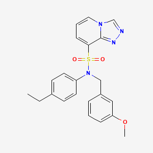 molecular formula C22H22N4O3S B3226160 N-(4-ethylphenyl)-N-(3-methoxybenzyl)[1,2,4]triazolo[4,3-a]pyridine-8-sulfonamide CAS No. 1251694-83-3