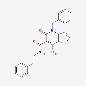 4-amino-N-(3-methoxybenzyl)-N-[4-(trifluoromethyl)benzyl]isothiazole-3,5-dicarboxamide