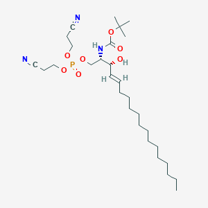 molecular formula C29H52N3O7P B032262 Tert-butyl N-[(E,2S,3R)-1-[bis(2-cyanoethoxy)phosphoryloxy]-3-hydroxyoctadec-4-en-2-yl]carbamate CAS No. 161090-79-5