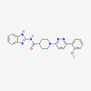 molecular formula C24H24N6O2 B3226208 N-(1H-1,3-benzodiazol-2-yl)-1-[6-(2-methoxyphenyl)pyridazin-3-yl]piperidine-4-carboxamide CAS No. 1251708-20-9