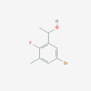 molecular formula C9H10BrFO B3226254 1-(5-Bromo-2-fluoro-3-methylphenyl)ethanol CAS No. 1252572-07-8