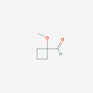molecular formula C6H10O2 B3226345 1-Methoxycyclobutane-1-carbaldehyde CAS No. 125476-30-4
