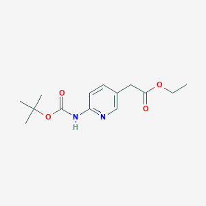 Ethyl 2-(6-((tert-butoxycarbonyl)amino)pyridin-3-yl)acetate