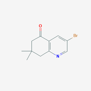 molecular formula C11H12BrNO B3226606 3-bromo-7,7-dimethyl-7,8-dihydroquinolin-5(6H)-one CAS No. 1256821-53-0