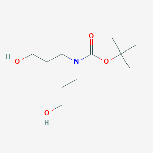molecular formula C11H23NO4 B3226740 Tert-butyl bis(3-hydroxypropyl)carbamate CAS No. 125763-80-6