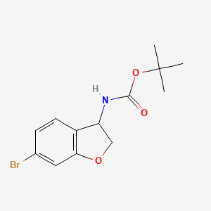 molecular formula C13H16BrNO3 B3226773 tert-Butyl (6-bromo-2,3-dihydrobenzofuran-3-yl)carbamate CAS No. 1257854-98-0