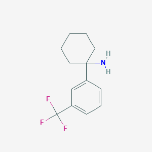molecular formula C13H16F3N B3226801 1-[3-(Trifluoromethyl)phenyl]cyclohexan-1-amine CAS No. 125802-23-5